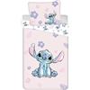 Jerry Fabrics Lilo und Stitch - Set copripiumino reversibile, 135/140 x 200 cm, colore: Rosa