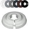 FUX Copri Tubi Termosifoni - 2 Rosette per Termosifone 18mm, Grigio chiaro (RAL 7035) - Copertura per Tubi Riscaldamento, Rosette Termosifoni, Accessori Termosifoni