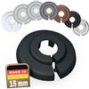 FUX Copri Tubi Termosifoni - 2 Rosette per Termosifone 15mm, Grigio antracite (RAL 7016) - Copertura per Tubi Riscaldamento, Rosette Termosifoni, Accessori Termosifoni