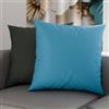 PETTI Artigiani Italiani - Coppia di Federe Cuscino 80x80 cm in Microfibra, Cuscini Arredo Camera da Letto, Divano, Set 2 Fodere Copricuscino, Federa Double Face Grigio Celeste