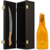 Vinuva Store Sciabola per Champagne in cofanetto da Sabrage regalo di legno con bottiglia di Cà Del Bosco Franciacorta 75cl inclusa