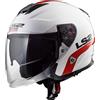 Ls2 Casco Moto Jet LS2 OF521 Infinity SMART Bianco Rosso Blu