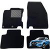 MTC Automotive Tappetini Nissan Qashqai J11 II dal 2014 al 2021, 4 Pz Neri, Made in Italy | Set 4 pezzi in moquette nera con battitacco in gomma rinforzata e sottoscocca antiscivolo su misura