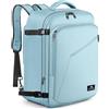 MATEIN Espandibile Zaino da Viaggio 55x35x25 per ITA Airways, Bagaglio a Mano Leggero Borsa da Cabina per Donna, Multitasche Zaini Casual per Scuola Campeggio Università Ufficio, Azzurro Chiaro