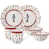 Villeroy & Boch - Toy's Delight set da colazione per 2, motivo soldatino schiaccianoci 6 pezzi multicolore, servizio con piatti da colazione, tazze e ciotole, stoviglie natalizie, porcellana Premium