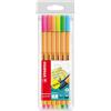 STABILO Astuccio 6 pennarelli Point 88 colori neon assortiti 88/6-1 Stabilo