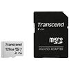 Transcend TS128GUSD300S-A Scheda di Memoria MicroSDXC 300S, 128 GB, Con adattatore, Imballaggio Standard