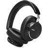 AKG N9 Hybrid Over-Ear Headphones - Audio cristallino wireless, Cancellazione attiva del rumore adattiva, Qualità delle chiamate certificata Zoom, 100h di autonomia, Bluetooth, USB-C, Nero