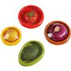Shalwinn Contenitore in silicone per frutta e frutta, 4 pezzi, anti-ossidazione, per frigorifero