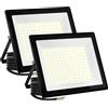 VistaNovaX Faretto LED da esterno 150W Industriale 16500LM 6500K Luce Giorno IP66 Impermeabile, Dissipazione Termica Efficiente, Risparmio 85% Faretti LED Esterno per Corti/Magazzini/Garage (2pcs)