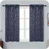 GIRASOLE HOME Coppia Tende Capri Oscuranti Termiche Morbide Motivo Intreccio Argentato 2 Pannelli con Tasca (Grigio, 70x150cm)