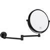 Nicesail Specchio cosmetico da parete, ingrandimento 5x, nero, per bagno, specchio da barba allungabile, con ingrandimento, montaggio a parete, diametro 20 cm