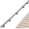 OUUTMEE - Corrimano in acciaio inox per scale 300 cm, montato a parete con supporti, Ø 42 mm, corrimano interno ed esterno per soppalco, veranda, garage, terrazza