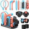 MENEEA Pacchetto accessori sportivi per Nintendo Switch 2/Switch 1 con Station, Racchette da tennis, Club da golf, Spade di Chambara, Cinturine per gambe da calcio, Cinturine Accessori Game Kit per Joy-Con 2