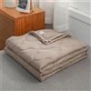 PEIHUODAN Trapuntino Leggero Matrimoniale Copriletto Singolo Estivo Primaverile 3D Semplice Monocromo Reversibile Coperta Trapunta Mezza Stagione Trapuntato Coperta Letto Per Camera Da Letto (Marrone,150x200cm)