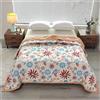 DOTBUY-SHOP Copriletto Trapuntato Matrimoniale Singolo, Estate Trapuntino Coperta Estivo Primaverile Trapunta Autunno Coperta Leggera per Camera da Letto (Cachi,150x200cm)