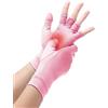 Waxden Guanti in rame a compressione per artrite, guanti in rame per donne e uomini, guanti per artrite senza dita, sollievo dal dolore e guarigione per artrite, tunnel carpale, 1 paio (S, Rosa)