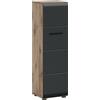 xonox.home - Tipo di spazio di archiviazione Ice 30 x 106 x 30 cm in corpo Nox Oak e parte anteriore nero opaco - Mobile da bagno in legno per lavabo - moderno e salvaspazio