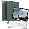 GKABXY Custodia con tastiera per iPad Air 11 pollici 2025 2024 (M3/M2), iPad Air 5 4 2022/2020 10,9 pollici, cover posteriore in morbido TPU con portapenne, magnetica rimovibile, custodia per tastiera