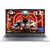 NAIKLULU 15,6 Pollici Laptop PC Portatile Computer 2025, Processore i3-1025G1 (da 1,2 a 3,4 GHz) RAM 16 GB SSD 512 GB Computer, Tastiera retroilluminata/coperchio metallico/sblocco per impronte