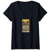 Gli Amanti Tarot Gothic Grunge Satan Dev Donna Occult Tarot Gli Amanti Gothic Grunge Satan Devil Vintage Maglietta con Collo a V