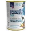 Generico Forza 10 Diet Umido Cane gusto TONNO, alimento completo monoproteico per cani adulti di tutte le taglie e razze | 6 scatolette da 400 grammi l'una.
