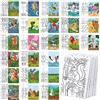 Thenshop 48 tele pre-disegnate per dipingere 12,7 x 17,8 cm pannelli di tela per bambini pre-stampati tela da dipingere per casa scuola bambini adulti principianti studenti regali per feste