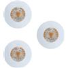 EGLO Set di 3 faretti da incasso Margo, faretti da incasso per esterni, in alluminio pressofuso, bianco, vetro smerigliato bianco caldo, diametro 8,4 cm