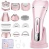 Focenat 7 In 1 Rasoio elettrico donna,Epilatore elettrico donna,Depilatore corpo,Rasoio donna parti intime,Rasoio Parti Intime,Impermeabile IPX7,Display LCD,per Braccia Zona Bikini