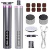 Tiandirenhe Set di pedicure elettrico 2 in 1, 13000 giri/min, 9 velocità regolabile, con lime intercambiabili, per manicure elettrica, per talloni screpolati, calli, morti (nero)