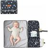 Cozary Fasciatoio Portatile Neonato, Organizer Fasciatoio Impermeabile con Tasche, Borsa per Passeggino per Cambio Pannolini 0-5M, Regalo Nascita Bimbo per Walking Mum, 60x50cm