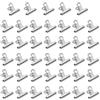 HIQU and HIST 40 piccoli graffette a bulldog, 22 mm, clip multifunzione per graffette, mini clip in metallo, per borse, foto, disegni, artigianato, ufficio, cucina (argento, 22 mm)