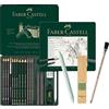 Faber-Castell Pitt Graphite Set di matite in custodia metallica, medio, 19 + 3 pezzi, inclusi matita da cancellare con pennello, raschietto per carta e blocco per affilare le mine
