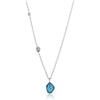 ANIA HAIE Collana da donna Mineral Glow turchese pendente in argento Sterling tempestato di due piastrine d'argento e un ciondolo turchese, lunghezza 46 cm + estensione di 5 cm, confezione regalo