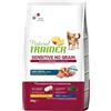 Natural Trainer Trainer Sensitive Trota No Grain 2kg Crocchette Cani Small e Toy