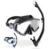 Cressi Liberty Triside & Epsilon Dry Black/Graphite - Combo Set Maschera Liberty Triside e Snorkel Epsilon Dry per Snorkeling e Immersioni, Nero/Grafite, Taglia Unica, Unisex