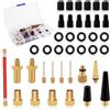 JRILUO Accessori Bici 41 Pezzi Adattatore Valvola Bici, Accessori Compressore Aria con Ago per Gonfiare Palloni, Pompa per Bicicletta e Pompa Bicicletta Set, Adattatore per Bicicletta, Palloni, Materassino