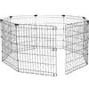 Amazon Basics Ottagonale Box per esercizi per cani e animali domestici, pieghevole, in metallo, senza porta, 76.2 cm di altezza, Nero