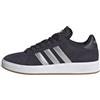 adidas Grand Court Base 00s Shoes, Scarpe Donna, Black/Matte Silver/Cloud White, 38 EU