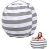 Wnddle Sacco Portaoggetti Bambini, Pouf in Peluche, Borsa Portaoggetti per Giocattoli Peluche, Tela Grande Pouf Sacco per Animali Peluche, Comodo Morbido, per Conservare i Giocattoli
