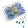 Design61 100 x Spilli per tappezzeria, con testa in plastica, 50 mm, colore: blu