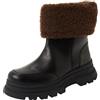 BOSS Foster_Bootie_rbltfr, Stivaletti alla Caviglia Donna, Nero, 40 EU