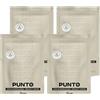 PUNTO - Caffè di Specialità Arabica in Grani - 250 g - Tostatura Naturale dal Perù - Aroma di Miele, Agrumi e Fiori - Gusto Fruttato e Corpo Medio - Intensità 5/10 (Confezione da 4)