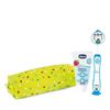 Chicco Set Dentale 3-6 Anni Azzurro - Set per l'igiene orale, spazzolino e dentifricio da 50 ml