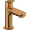 Duravit Valvola di appoggio Wave (altezza beccuccio 77 mm), miscelatore per lavabo, acqua fredda, rubinetto per acqua fredda, rubinetto per acqua fredda, bronzo spazzolato