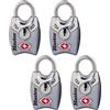 Master Lock 4689Q TSA Accepted Padlocks with Keys 4-Pack (Colors May Vary) by Master Lock
