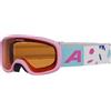 ALPINA PINEY 2.0 - Maschera da sci anti-appannamento, estremamente robusta e infrangibile, protezione UV 100% per bambini, white matt
