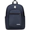 Invicta Zaino Scuola Jelek Plain Blu - Doppio Scomparto Super Capiente Con Tasca Porta PC o Tablet, Porta Borraccia e Organizer - Per Medie, Superiori e Viaggio, Ragazza