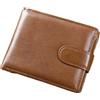RWXCOW Portafoglio in pelle per uomo fermasoldi multifunzione strato di testa in pelle bovina portafoglio piccolo uomo portafoglio da uomo Premium Sense Vintage pelle bovina portafoglio corto con