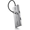 NGS WONDERDUO-C - Adattatore multiporta USB in alluminio 4 in 1, 2 USB-C + 2 USB-A, ad alta velocità 5 Gbps, compatibile con PC, Mac e tablet, design portatile e leggero, alloggiamento in alluminio,